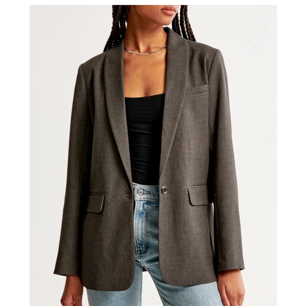 Abercrombie Midweight Classic Blazer Size Xsmall Dark Grey